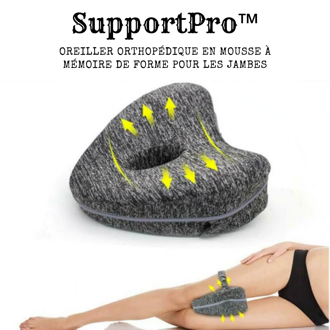 SupportPro™ Oreiller orthopédique en mousse à mémoire de forme pour les jambes