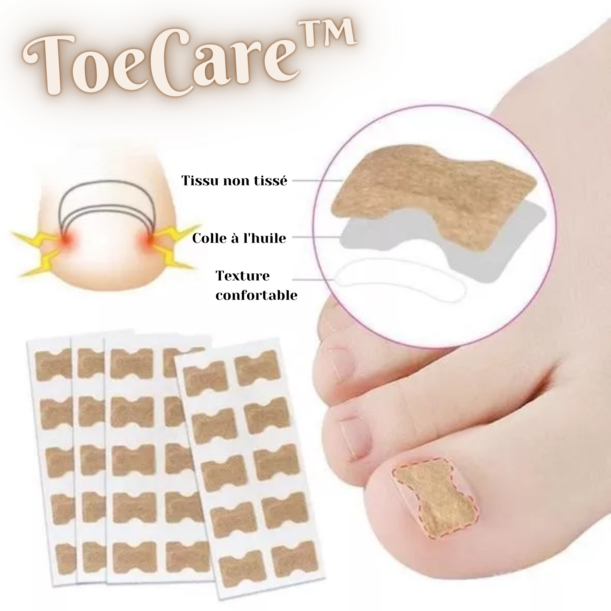 ToeCare™ Patch indolore pour ongles d'orteils (5+5 GRATUIT !)