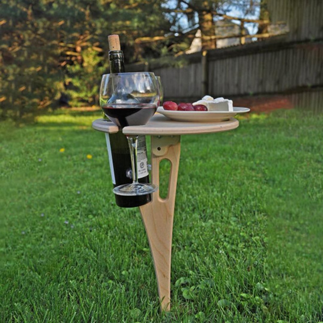 Bottle Mate™ Table à vin pliante pour l'extérieur