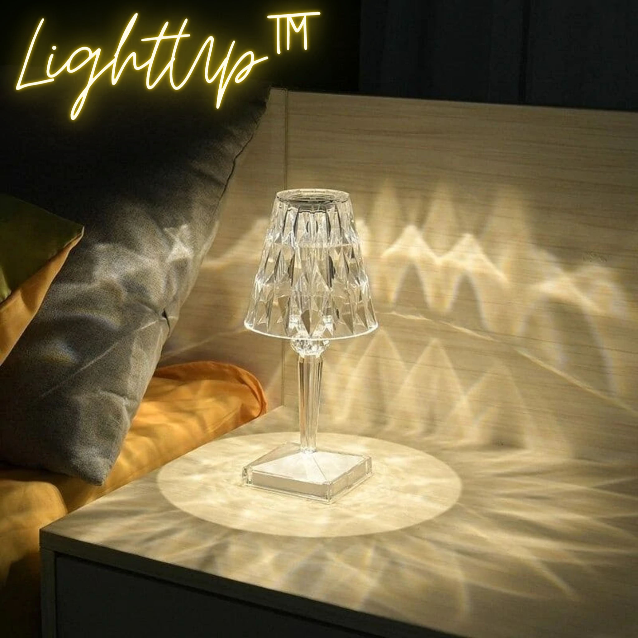 LightUp™ Acrylique Rechargeable Lampe de Table en Cristal