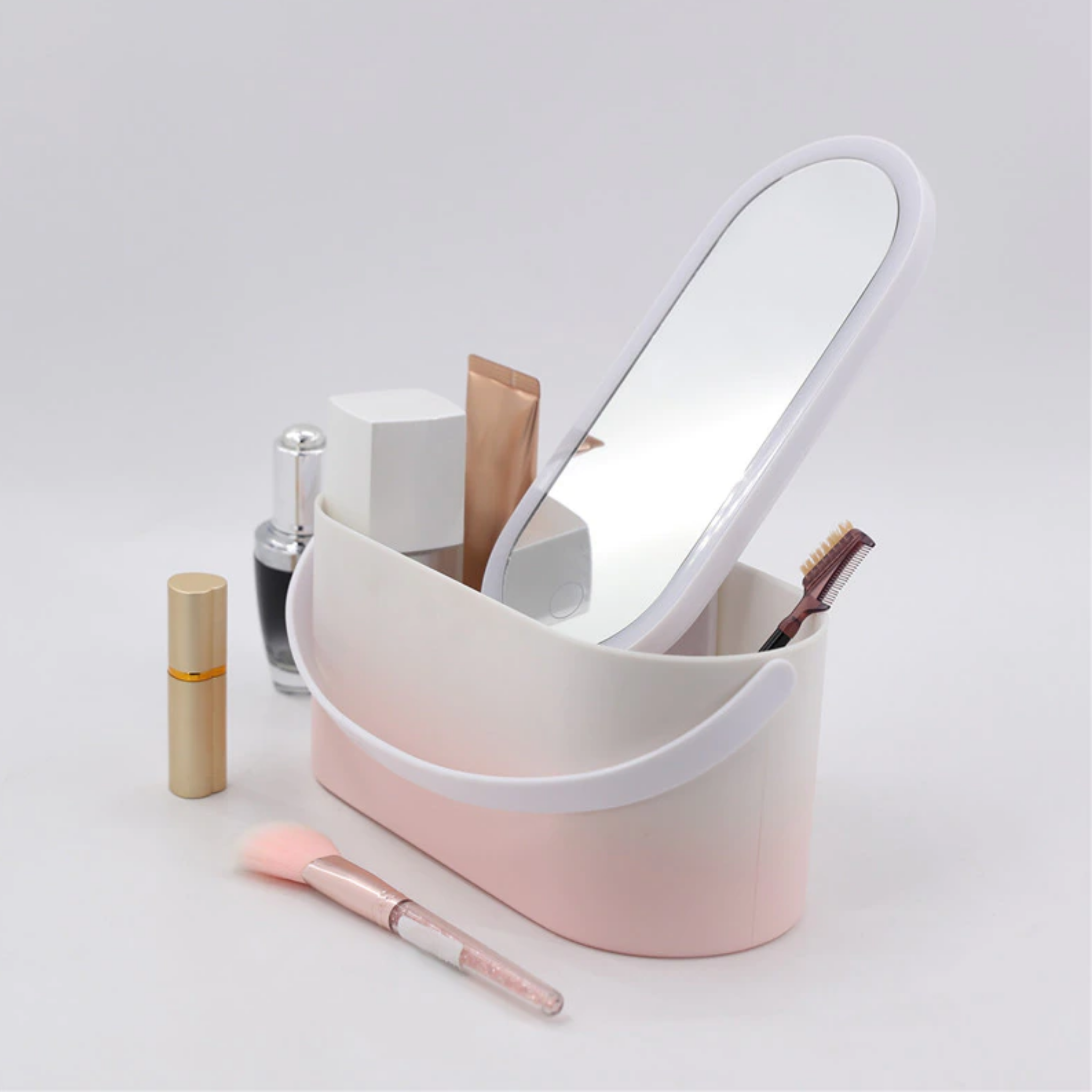 Glowup™ - Trousse de maquillage de voyage avec miroir rotatif