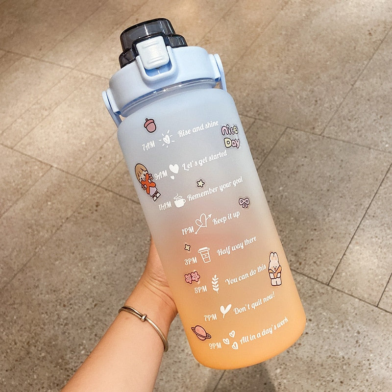 Health Bottle™️ I 2-Liter-Wasserflasche mit großem Fassungsvermögen