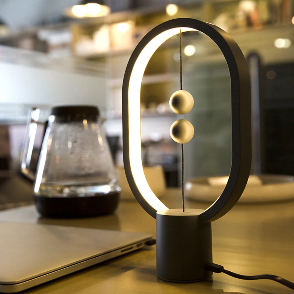 StyleGlow™ Lampe de table magnétique en bois