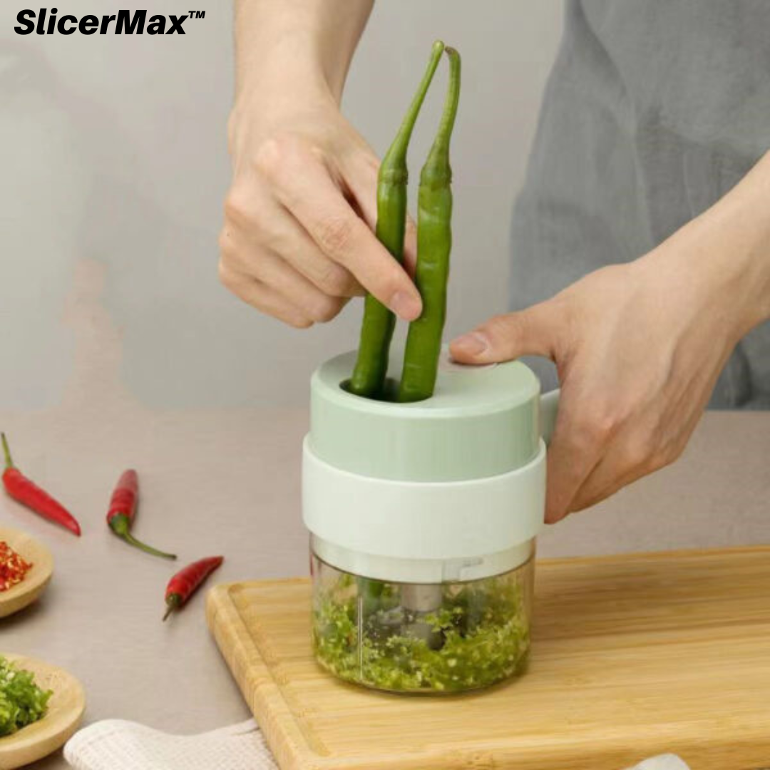 SlicerMax™ Coupe-légumes électrique portable 4 en 1