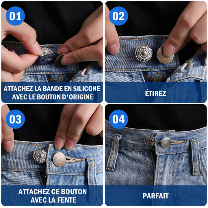 Réglable™ - Bouton de Jeans Rétractable (1+1 Gratuit !)