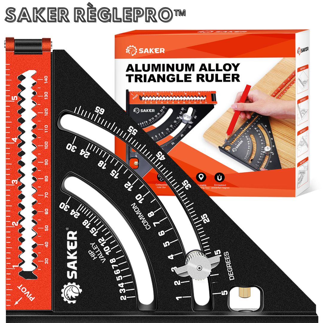 Saker RèglePro™️ Règle triangulaire en alliage d'aluminium