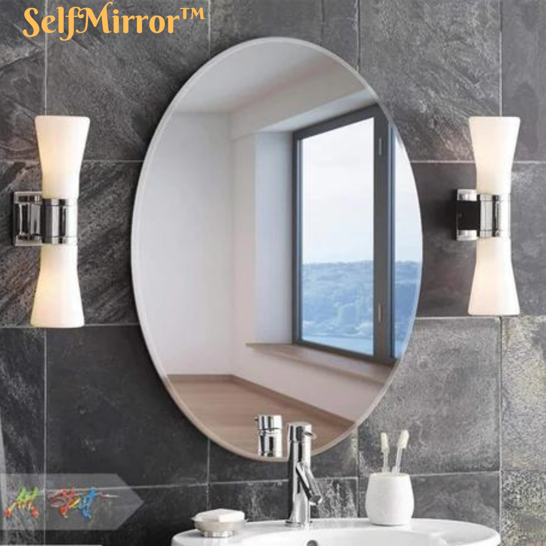 SelfMirror™ Sticker mural autocollant pour miroir (1+1 GRATUIT !)