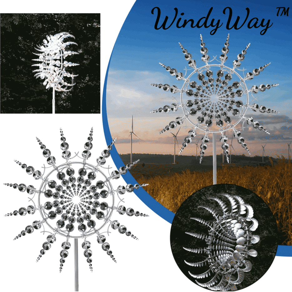 WindyWay™ Moulin à vent cinétique en métal