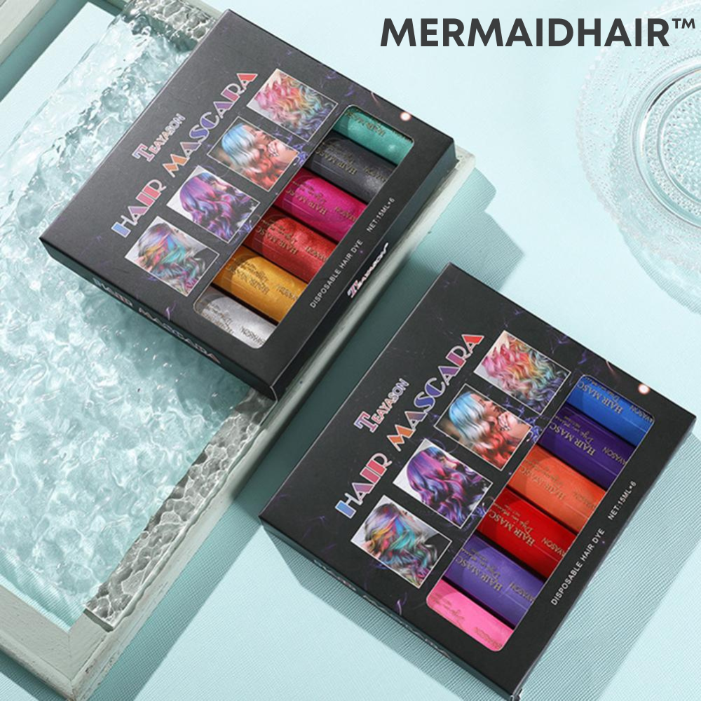 MermaidHair™ - Mascara de coloration temporaire pour cheveux (lot de 6 pièces)